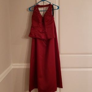Burgundy bridesmaid dress